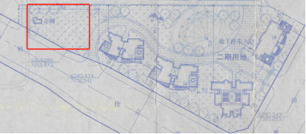 图：平面图中，出售位置为绿地